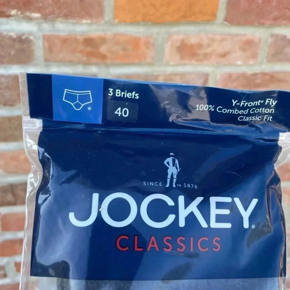 Vintage 2011 Jockey Mens Briefs 5 pack NEW NOS Gray Black Size 40 Y Front - Picture 2 of 6